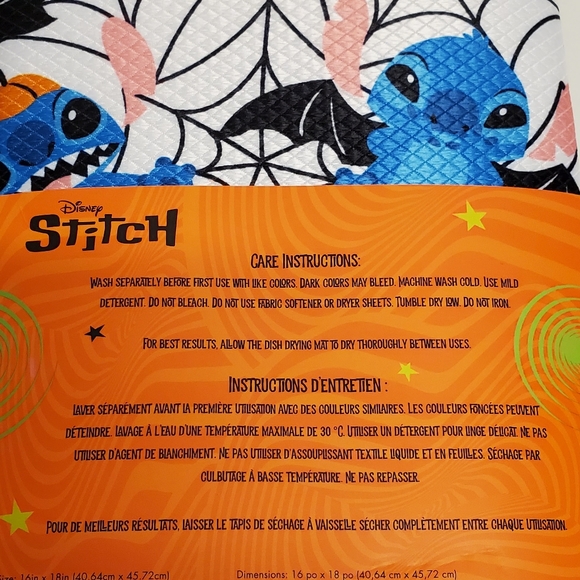 Disney Halloween Stitch 2 Pack Dish Drying Mat NEW - Picture 4 of 4